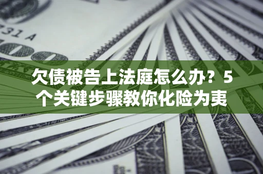 北京欠债被告上法庭怎么办？5个关键步骤教你化险为夷